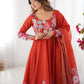 Floral Organza Silk Anarkali Suit Set For Women – Wedding &amp; Festive Collection 🌸