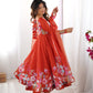 Floral Organza Silk Anarkali Suit Set For Women – Wedding &amp; Festive Collection 🌸