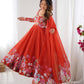 Floral Organza Silk Anarkali Suit Set For Women – Wedding &amp; Festive Collection 🌸