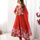 Floral Organza Silk Anarkali Suit Set For Women – Wedding &amp; Festive Collection 🌸