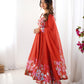 Floral Organza Silk Anarkali Suit Set For Women – Wedding &amp; Festive Collection 🌸