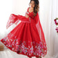 Floral Organza Silk Anarkali Suit Set For Women – Wedding &amp; Festive Collection 🌸