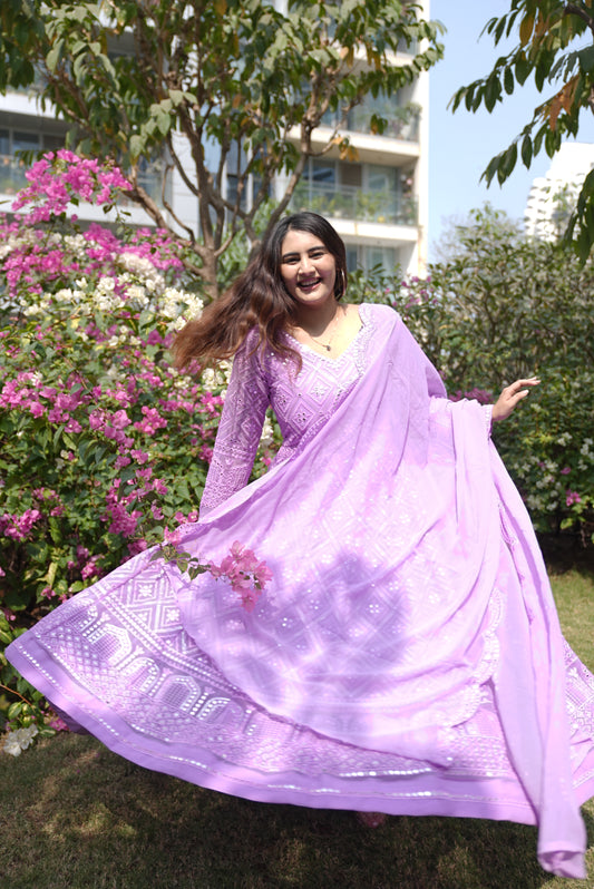 Traditional Purple Embroidered Suit Collection