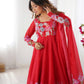Floral Organza Silk Anarkali Suit Set For Women – Wedding &amp; Festive Collection 🌸