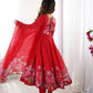 Floral Organza Silk Anarkali Suit Set For Women – Wedding &amp; Festive Collection 🌸