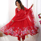 Floral Organza Silk Anarkali Suit Set For Women – Wedding &amp; Festive Collection 🌸
