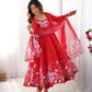 Floral Organza Silk Anarkali Suit Set For Women – Wedding &amp; Festive Collection 🌸