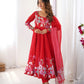 Floral Organza Silk Anarkali Suit Set For Women – Wedding &amp; Festive Collection 🌸