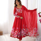 Floral Organza Silk Anarkali Suit Set For Women – Wedding &amp; Festive Collection 🌸