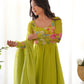 Floral Organza Silk Anarkali Suit Set For Women – Wedding &amp; Festive Collection 🌸