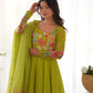 Floral Organza Silk Anarkali Suit Set For Women – Wedding &amp; Festive Collection 🌸