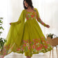 Floral Organza Silk Anarkali Suit Set For Women – Wedding &amp; Festive Collection 🌸