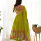 Floral Organza Silk Anarkali Suit Set For Women – Wedding &amp; Festive Collection 🌸