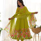 Floral Organza Silk Anarkali Suit Set For Women – Wedding &amp; Festive Collection 🌸