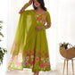 Floral Organza Silk Anarkali Suit Set For Women – Wedding &amp; Festive Collection 🌸