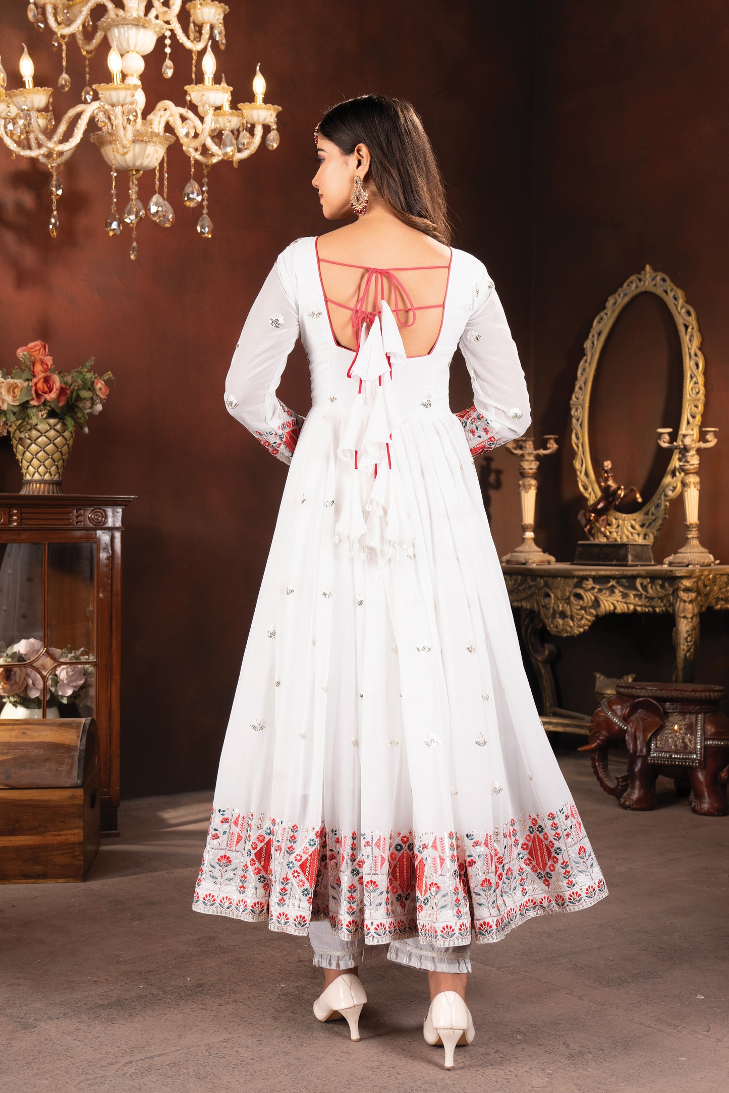 Premium White Anarkali Suit Set ✨