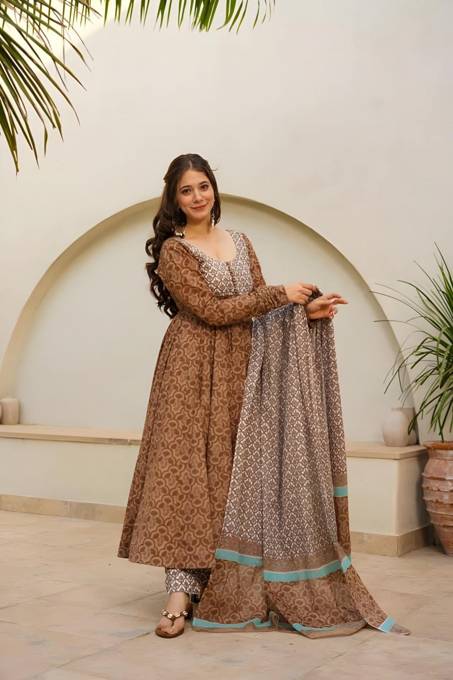 Elegant Digital Print Anarkali Suit Set ✨