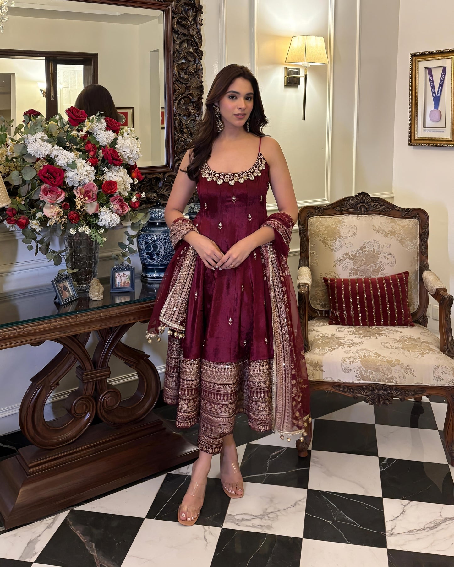 Vastra Vichitra Silk Anarkali Set ✨💫