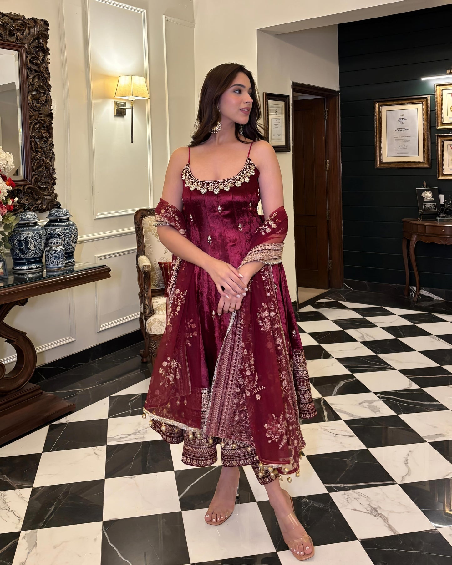 Vastra Vichitra Silk Anarkali Set ✨💫