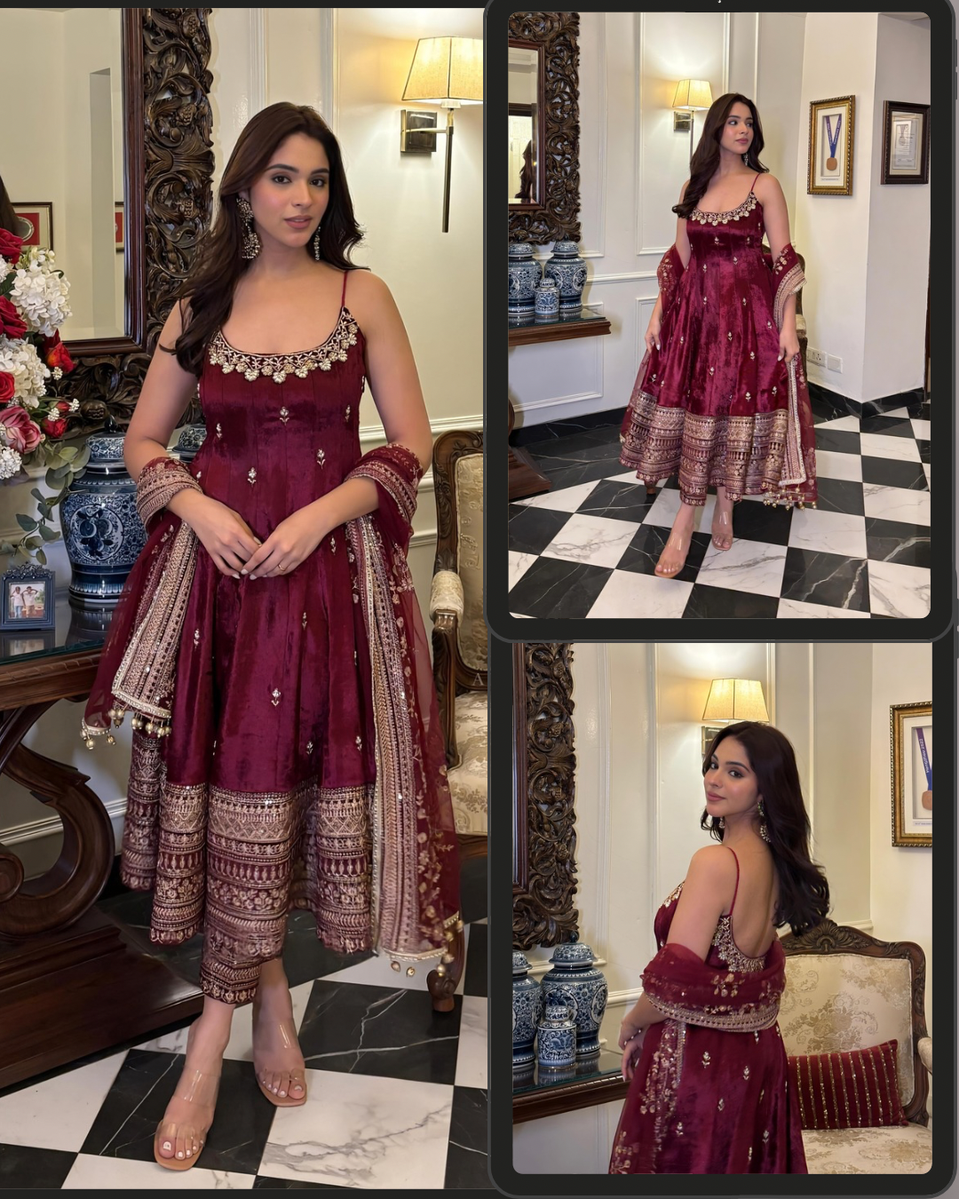 Vastra Vichitra Silk Anarkali Set ✨💫