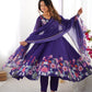 Floral Organza Silk Anarkali Suit Set For Women – Wedding &amp; Festive Collection 🌸