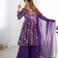 Printed RomanSilk Chanderi Kediya Set – Flared Festive Elegance