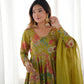 Printed RomanSilk Chanderi Kediya Set – Flared Festive Elegance