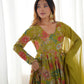 Printed RomanSilk Chanderi Kediya Set – Flared Festive Elegance