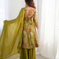 Printed RomanSilk Chanderi Kediya Set – Flared Festive Elegance