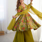 Printed RomanSilk Chanderi Kediya Set – Flared Festive Elegance