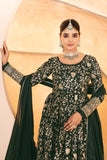Premium Dark Green Anarkali Suit Set ✨