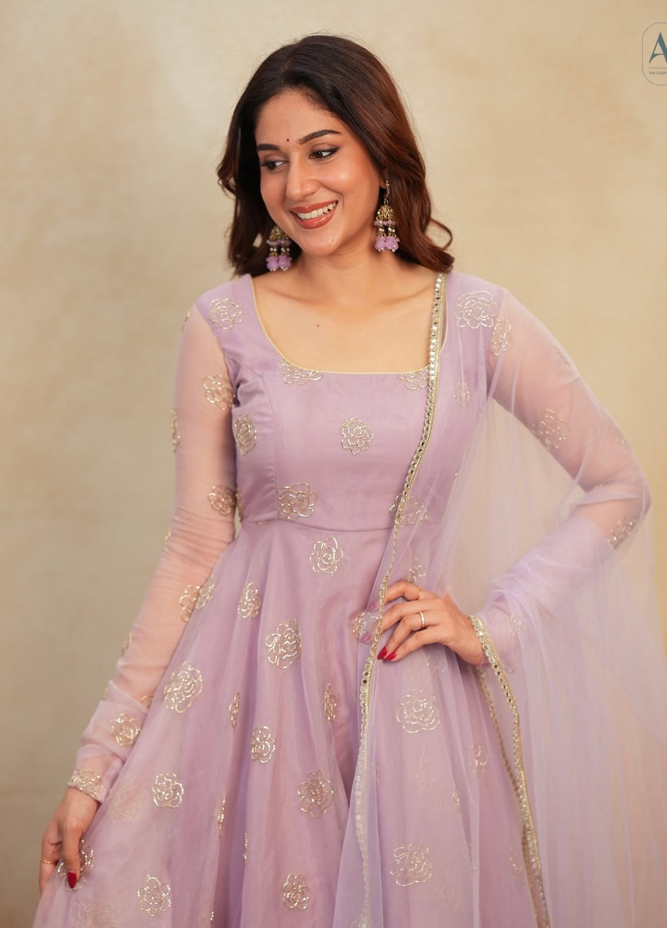 Elira Organza Handwork Anarkali Set ✨🤍