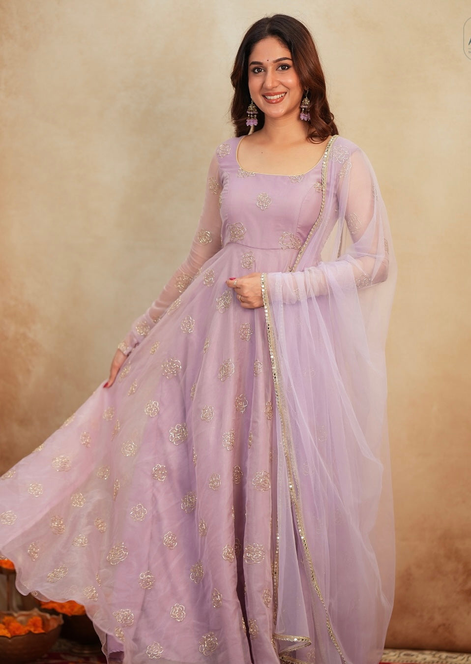 Elira Organza Handwork Anarkali Set ✨🤍