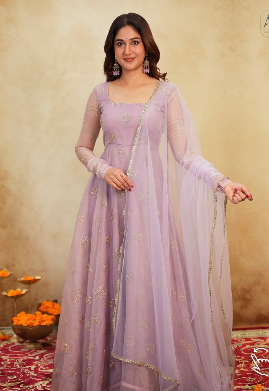 Elira Organza Handwork Anarkali Set ✨🤍