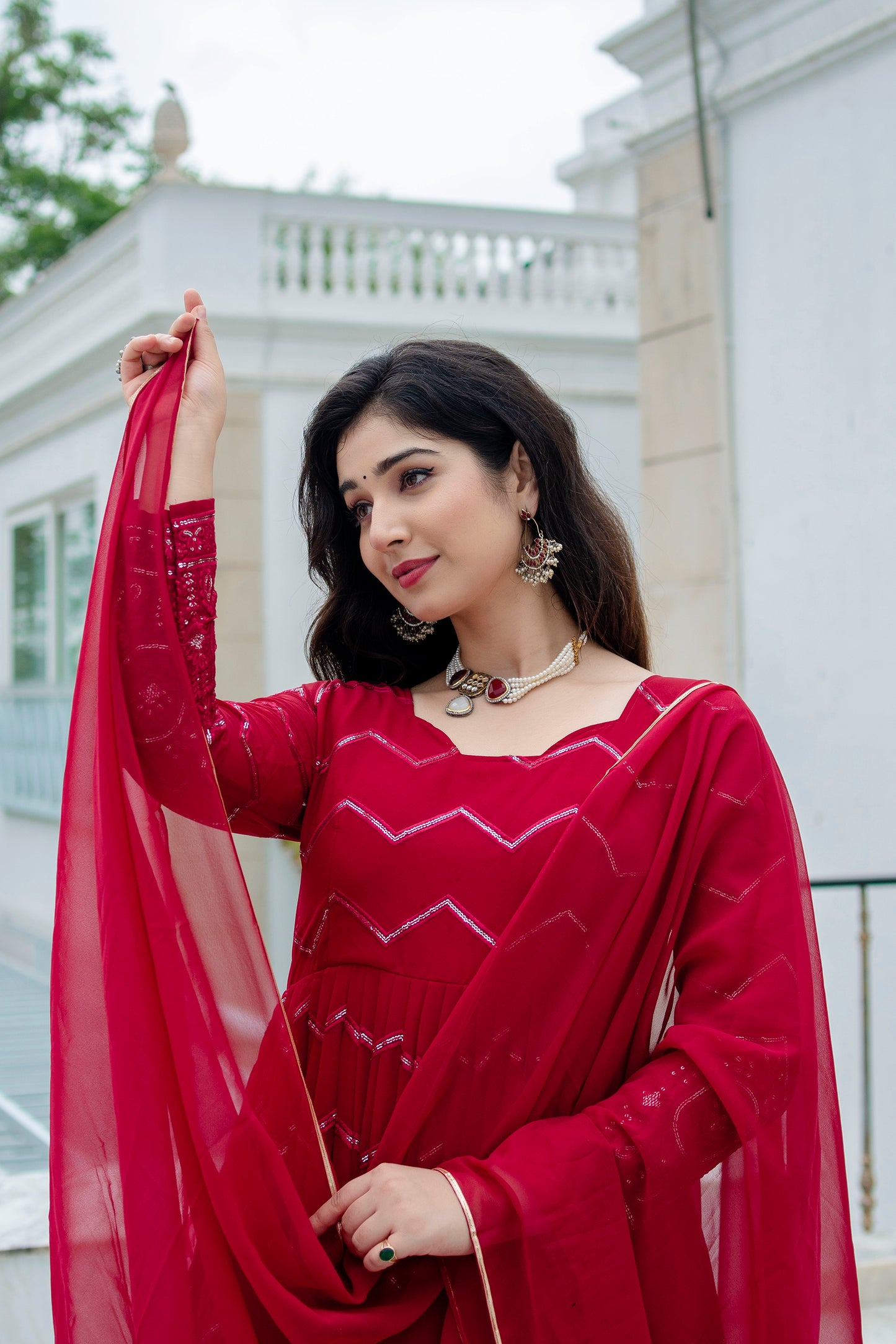 Designer Faux Georgette Ethnic Outfit ✨