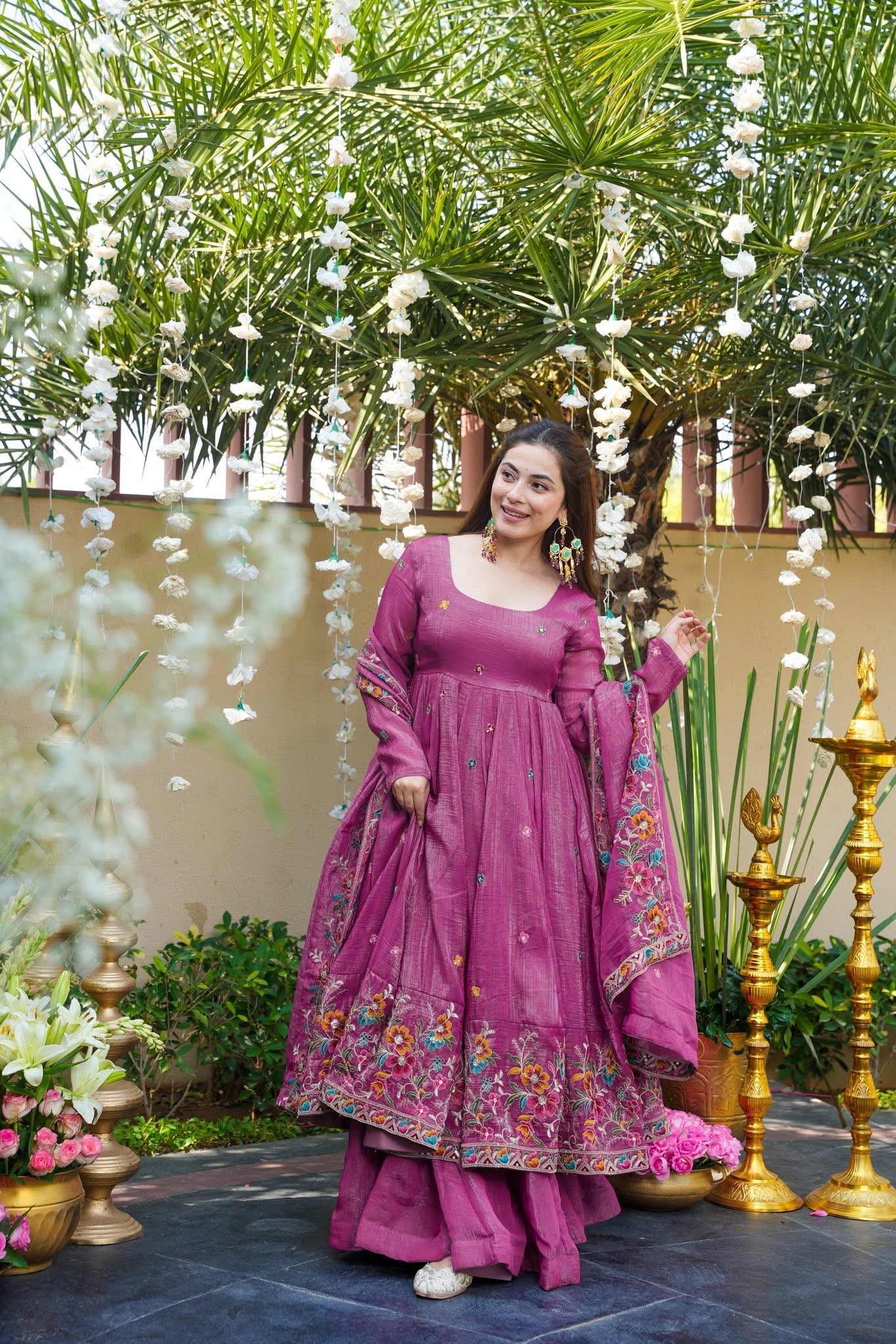 Eshana Royal Silk Anarkali Set ✨💫