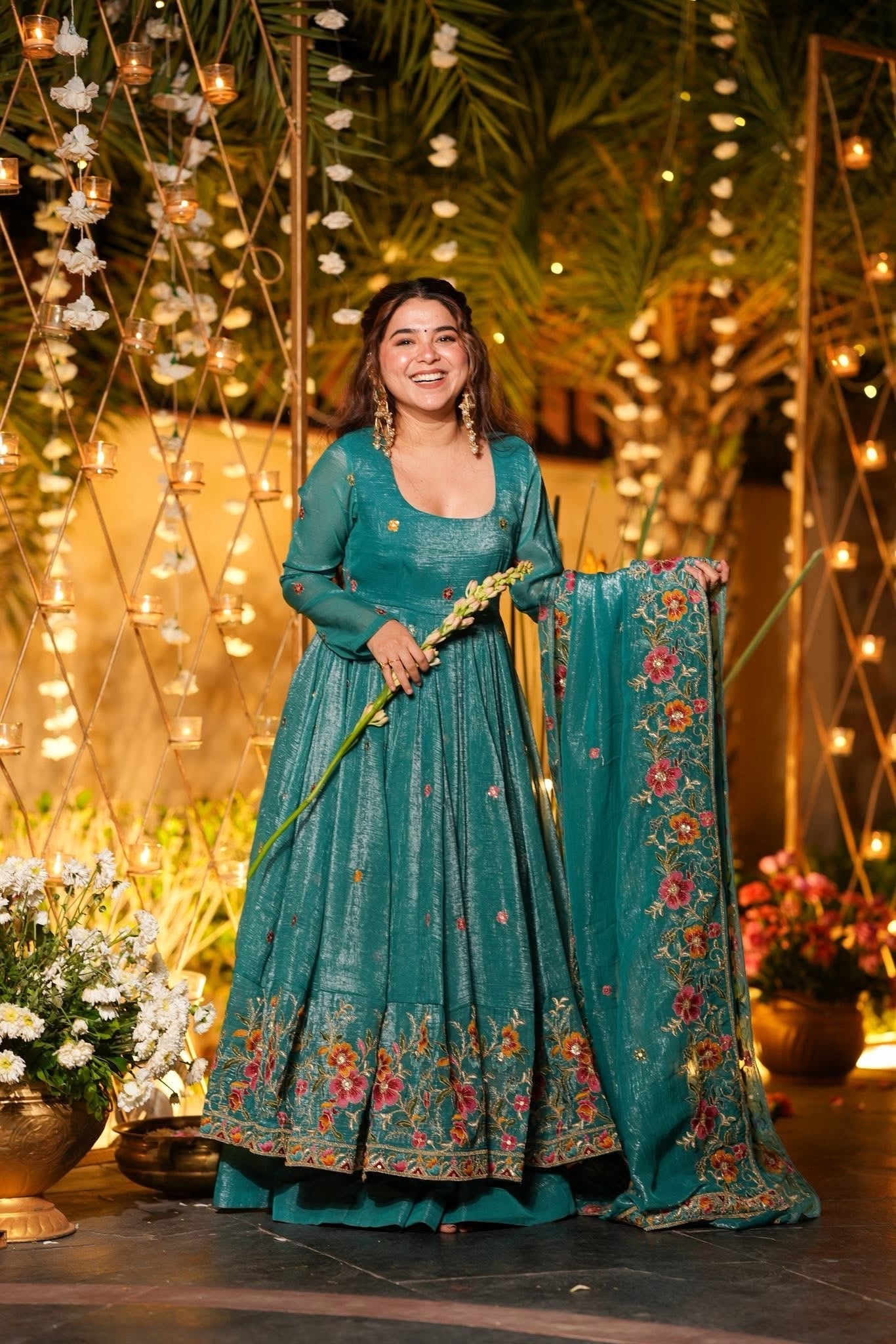 Eshana Royal Silk Anarkali Set ✨💫