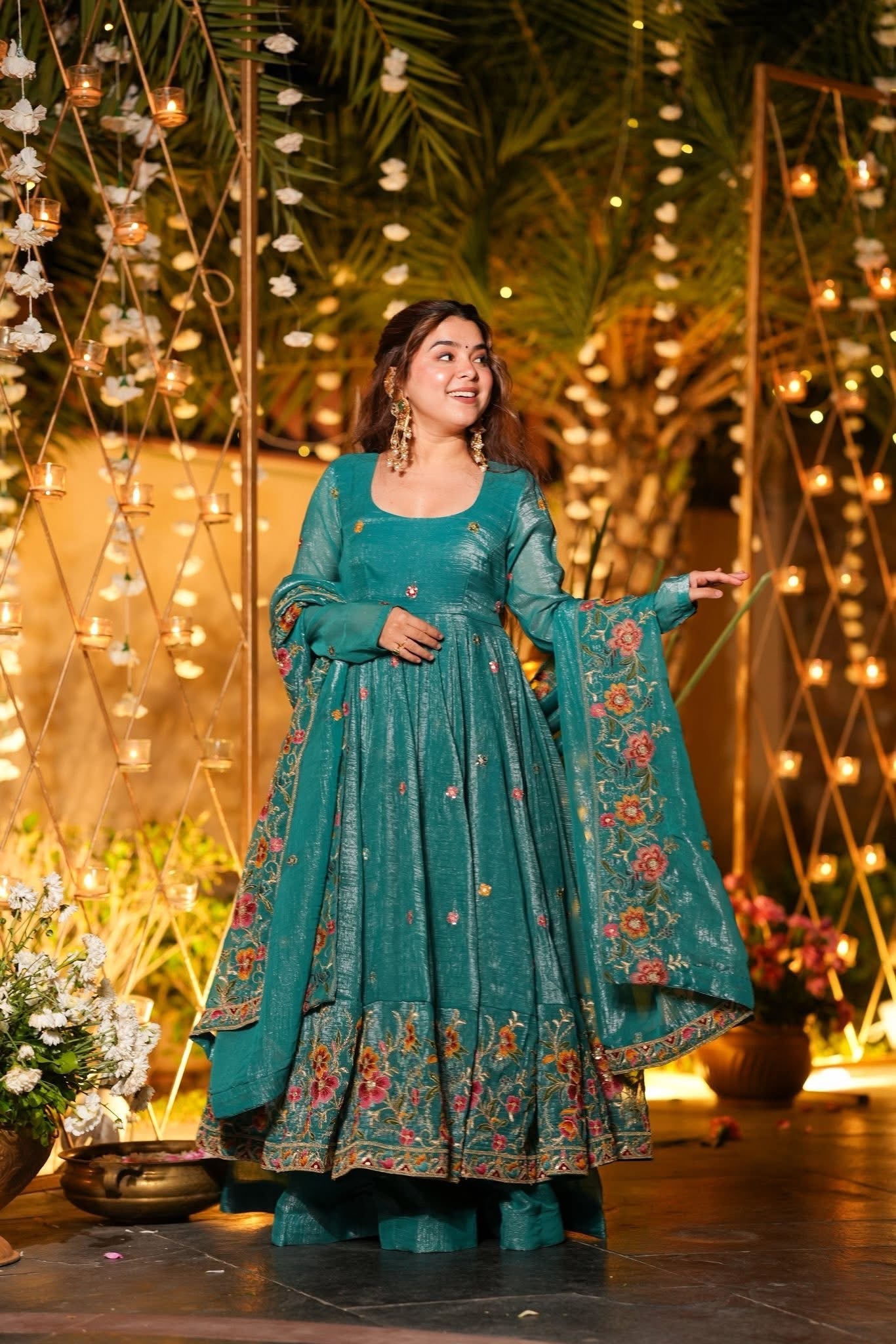 Eshana Royal Silk Anarkali Set ✨💫