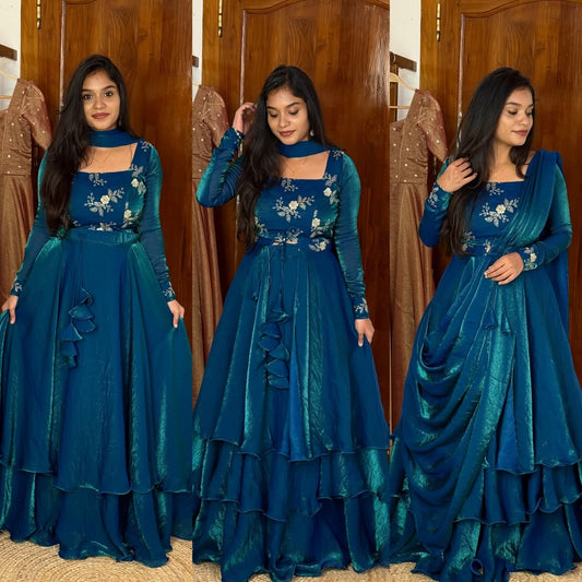 lanira 3-In-1 Fandy Satin Lehenga Set ✨👑