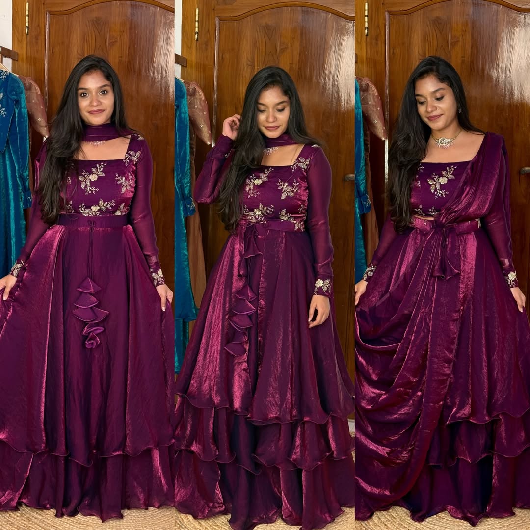 lanira 3-In-1 Fandy Satin Lehenga Set ✨👑