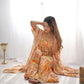 Trendy Floral Print Indo Western Shrug Palazzo Set For Women 🌸