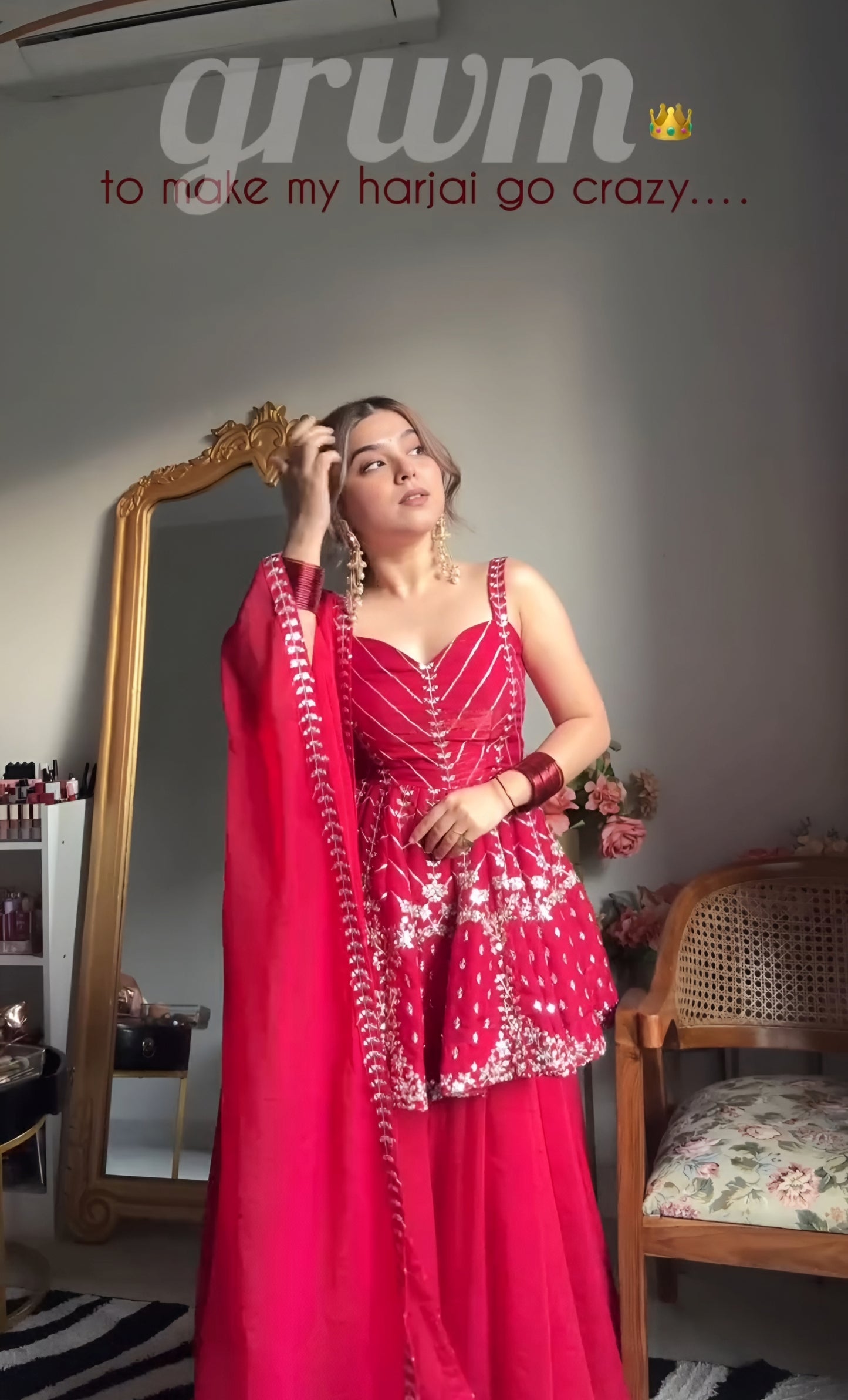Ruhmeera Pink Slit Sharara Suit Set ✨🌸