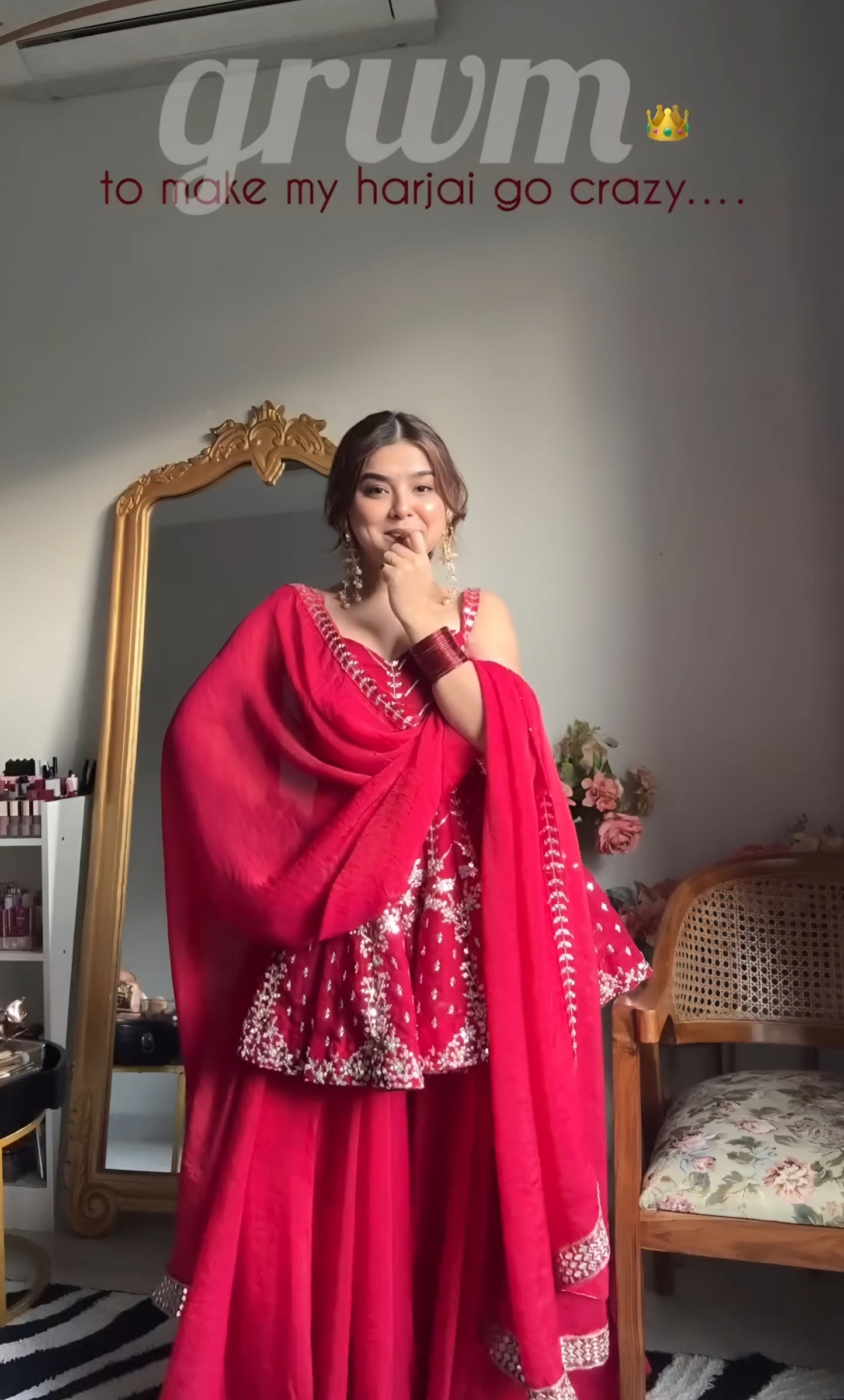Ruhmeera Pink Slit Sharara Suit Set ✨🌸