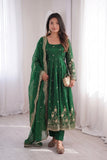 Royal Two Tone Fandy Silk Gown Set – 9 Colour Designer Party Wear