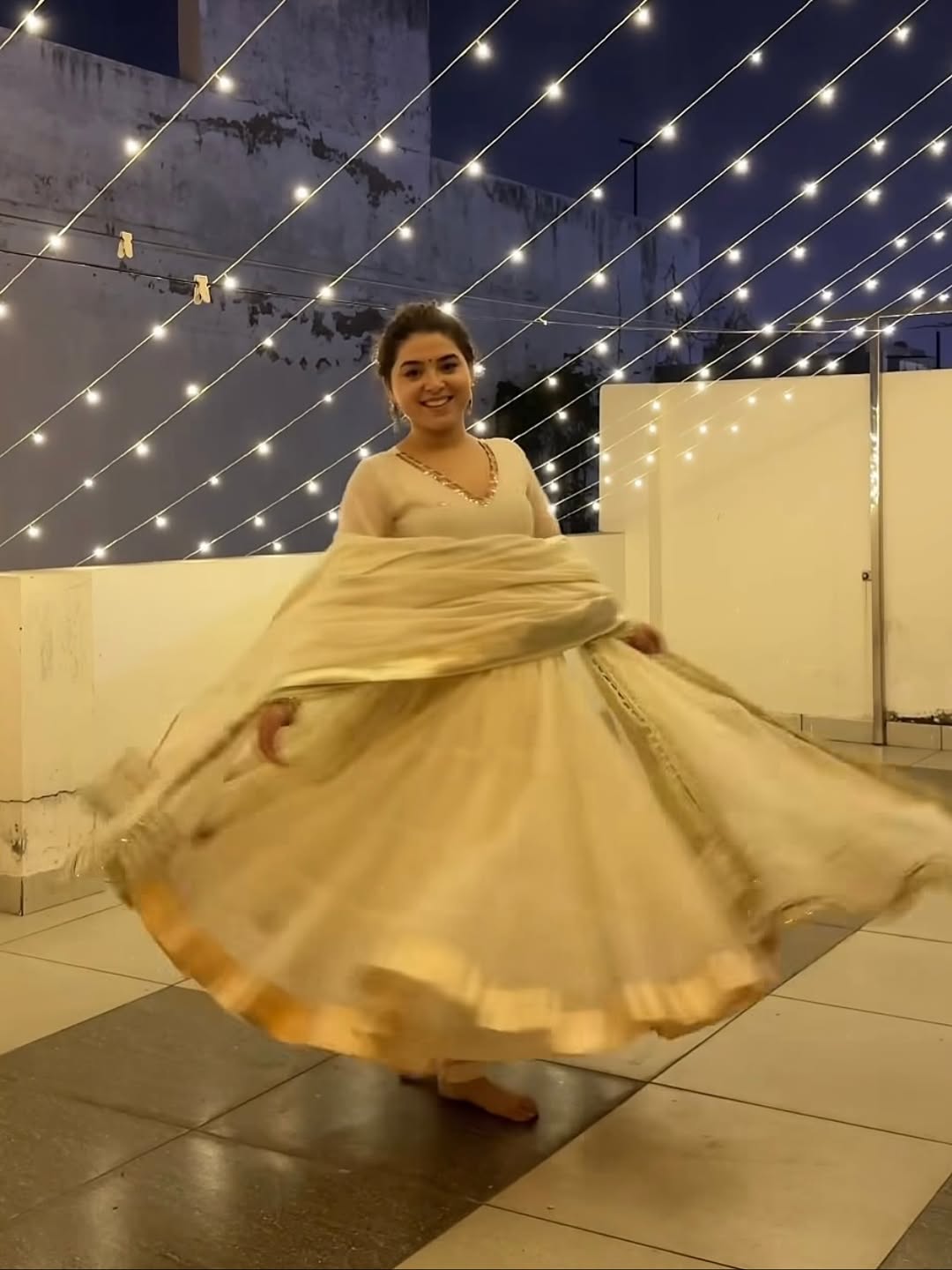 Trending Off White Anarkali Suit Set