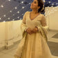 Trending Off White Anarkali Suit Set