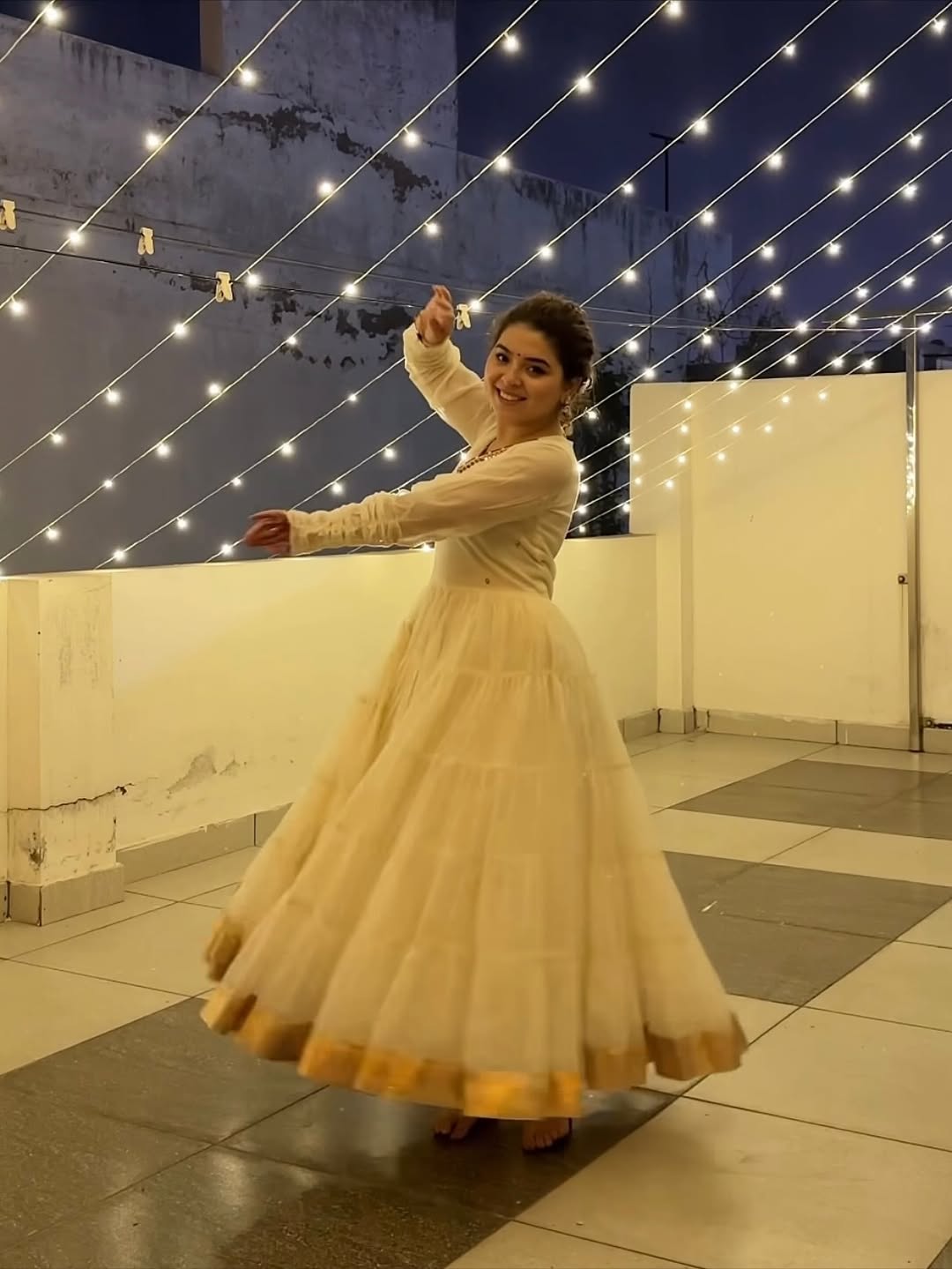 Trending Off White Anarkali Suit Set