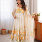 Floral Organza Silk Kali Anarkali Suit Set – Elegant Wedding Collection