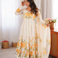Floral Organza Silk Kali Anarkali Suit Set – Elegant Wedding Collection