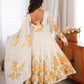 Floral Organza Silk Kali Anarkali Suit Set – Elegant Wedding Collection